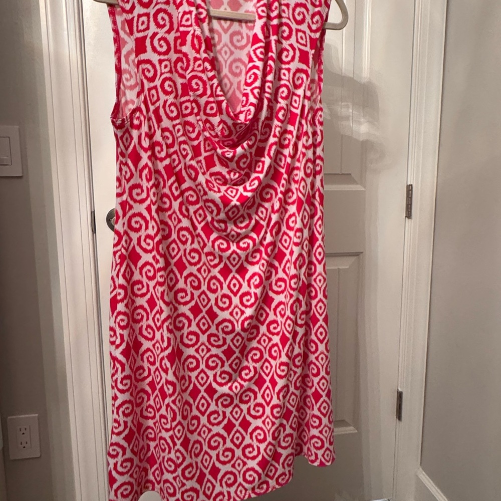 Tommy Bahama Red and White Sleeveless Dress